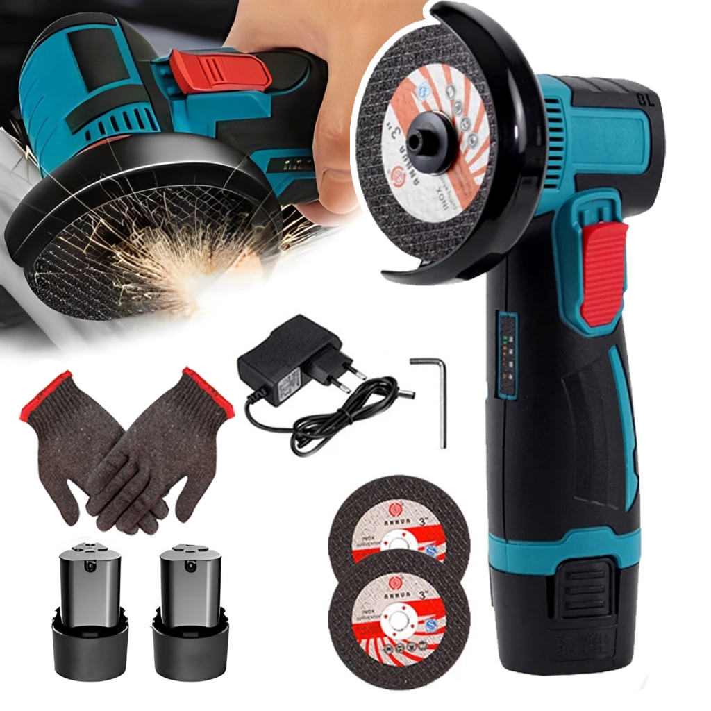 Mini Esmerilhadeira Lixadeira 2 Baterias 36V Portátil 1000W 76mm 19500 RPM em Oferta na Shopee