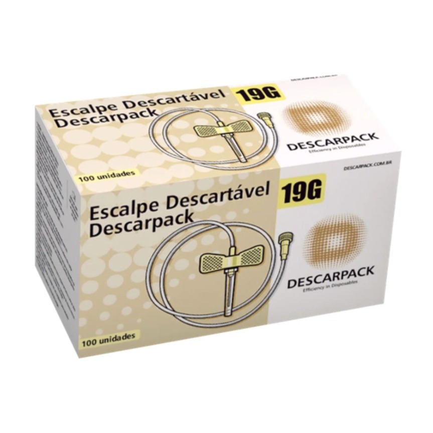 Escalpe (Scalp) Descartável 19g Ao 25g Descarpack C/100unid em Oferta na Shopee