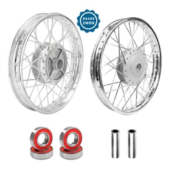 Par Aro Par de Roda Montada Cromada Raios Inox Ybr 125 Factor Tambor Traseira Dianteira