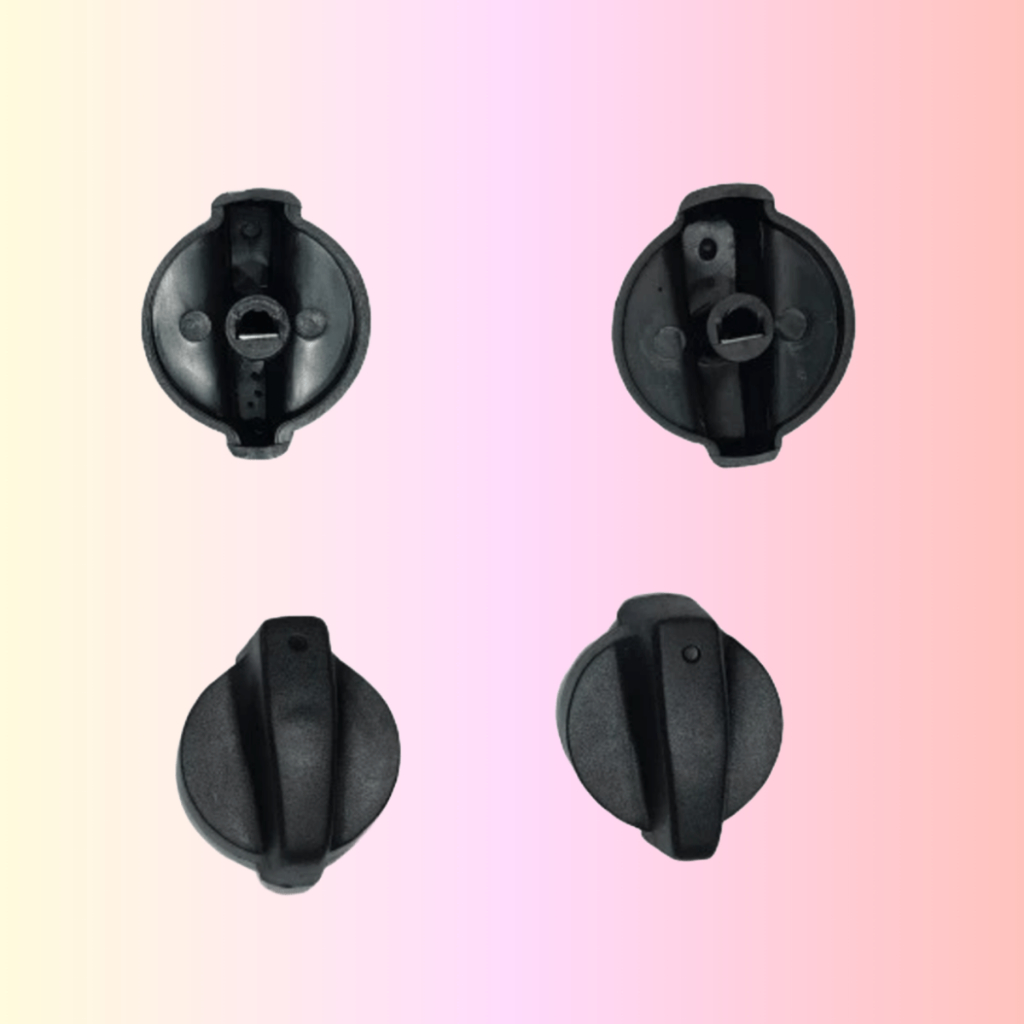 Botão Manípulo Fogão Itatiaia preto ( jogo com 4 peças) 4 bocas Rosa Maria