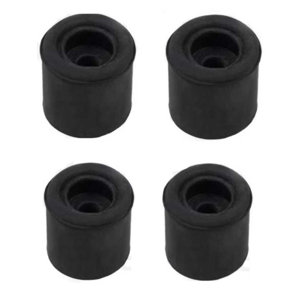 Kit 04 Batente Limitador Pezinho Borracha Reforçado 38x40mm Nivelador Portão Antichoque