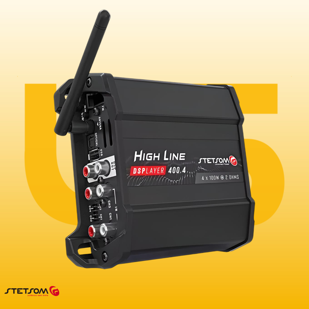 Modulo Stetsom Hl400.4 Dsplay Hl 400.4 100w Rms Ds Player - Spare Parts and Accessories for Vehicles