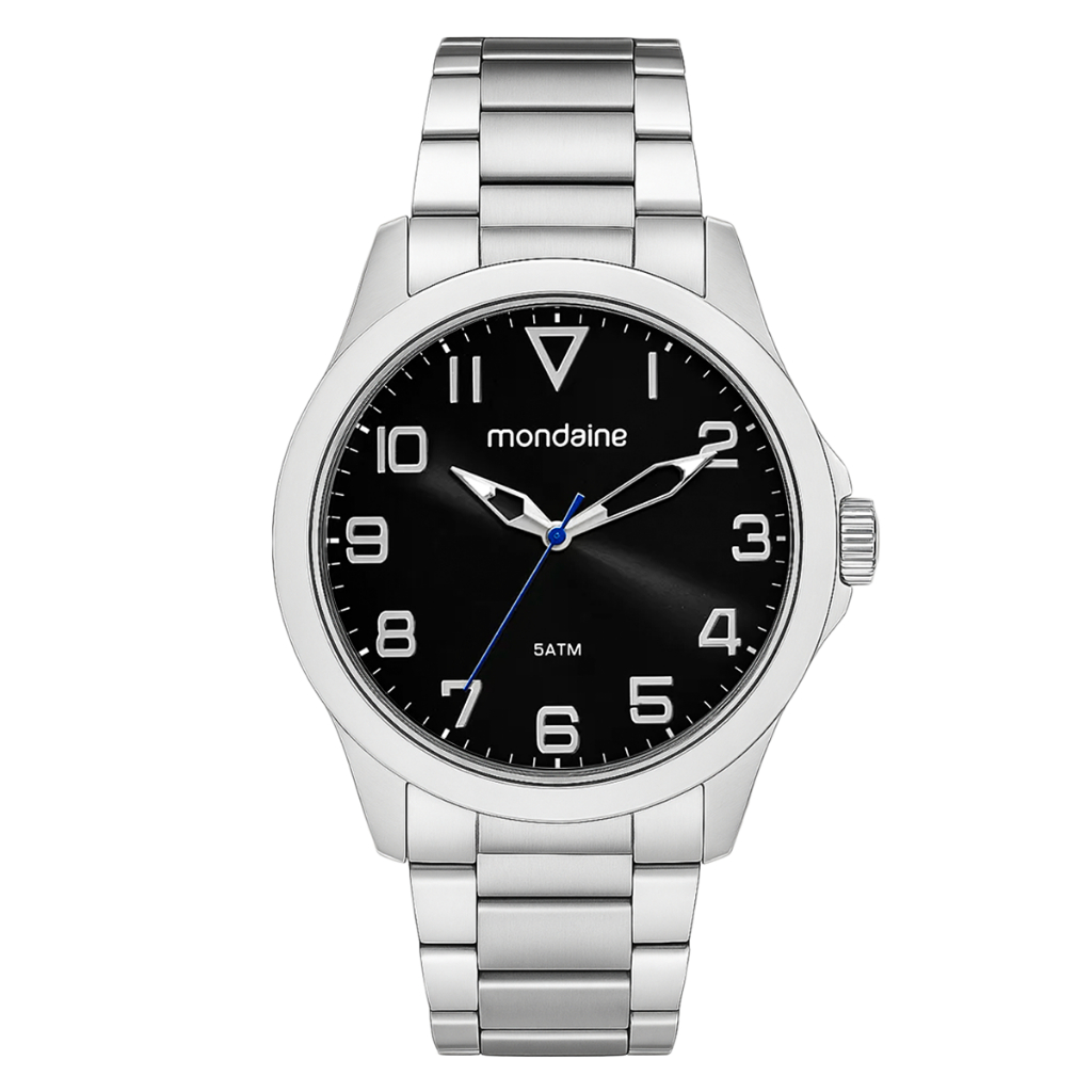 Relogio Mondaine Original Masculino Aço Inoxidavel Prateado Resistente a Agua 1 Ano de Garantia em Oferta na Shopee