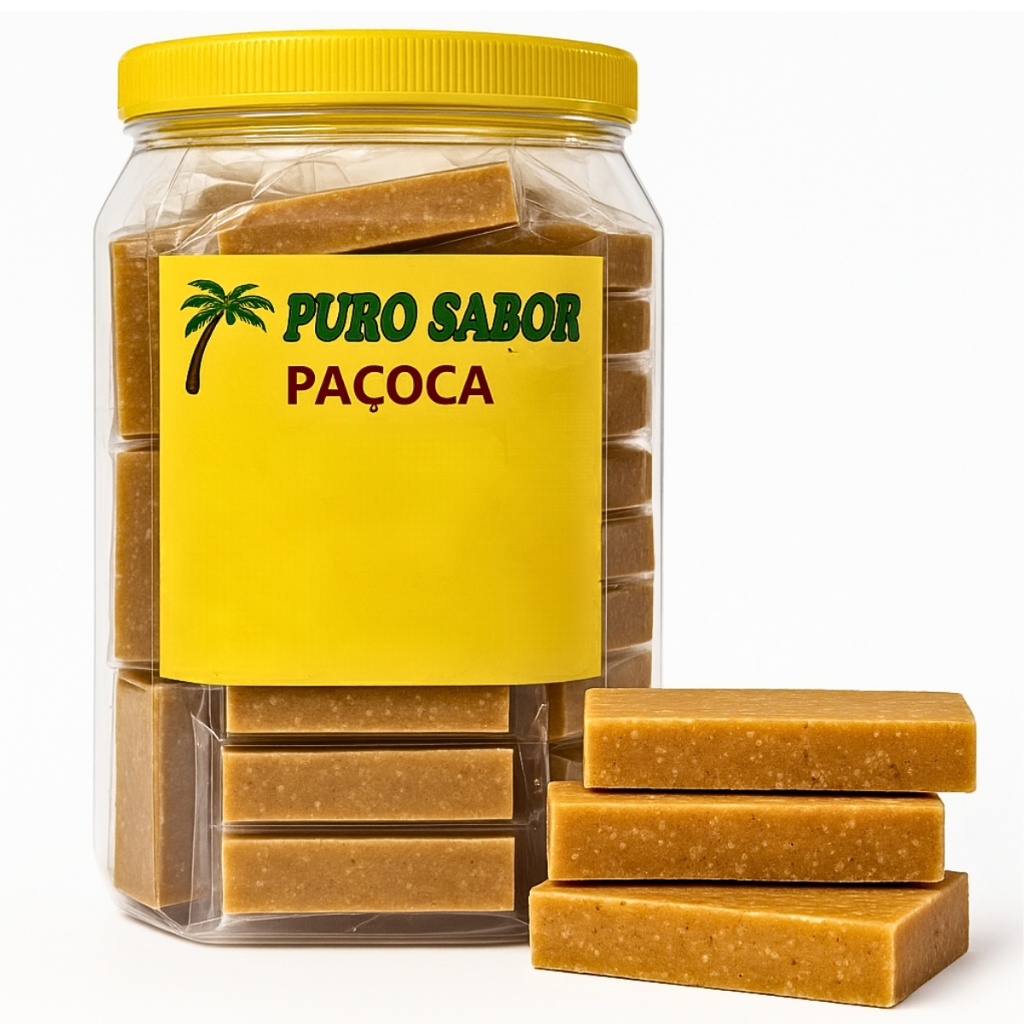 Paçoca Tipo Caseiro 1,01kg Puro Sabor | Doce de Amendoim | Lembrancinha | Revenda | Atacado
