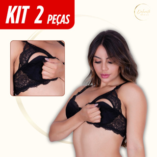 Kit 2 Sutiãs Amamentação Renda Click Fácil | Conforto & Sustentação Pós-Parto | Frete Grátis em Oferta na Shopee