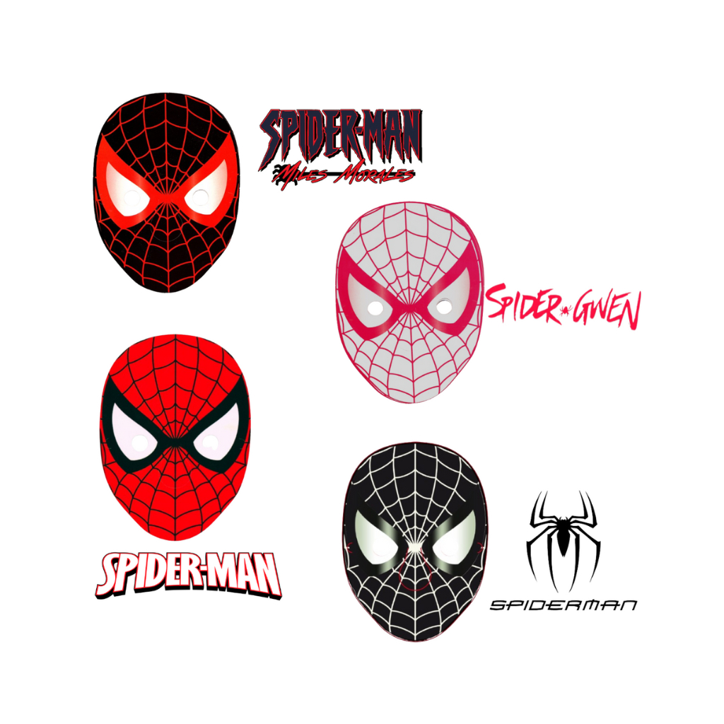 30 Máscaras infantil Homem Aranha Miles Morales p/Lembrancinhas de aniversário/Brinquedo papel Festa temática personagem