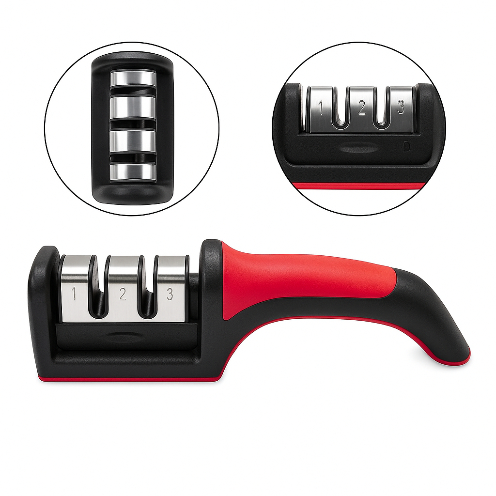 1 ou 2 Afiador de Facas Profissional 3 em 1 Multifuncional em Oferta na Shopee