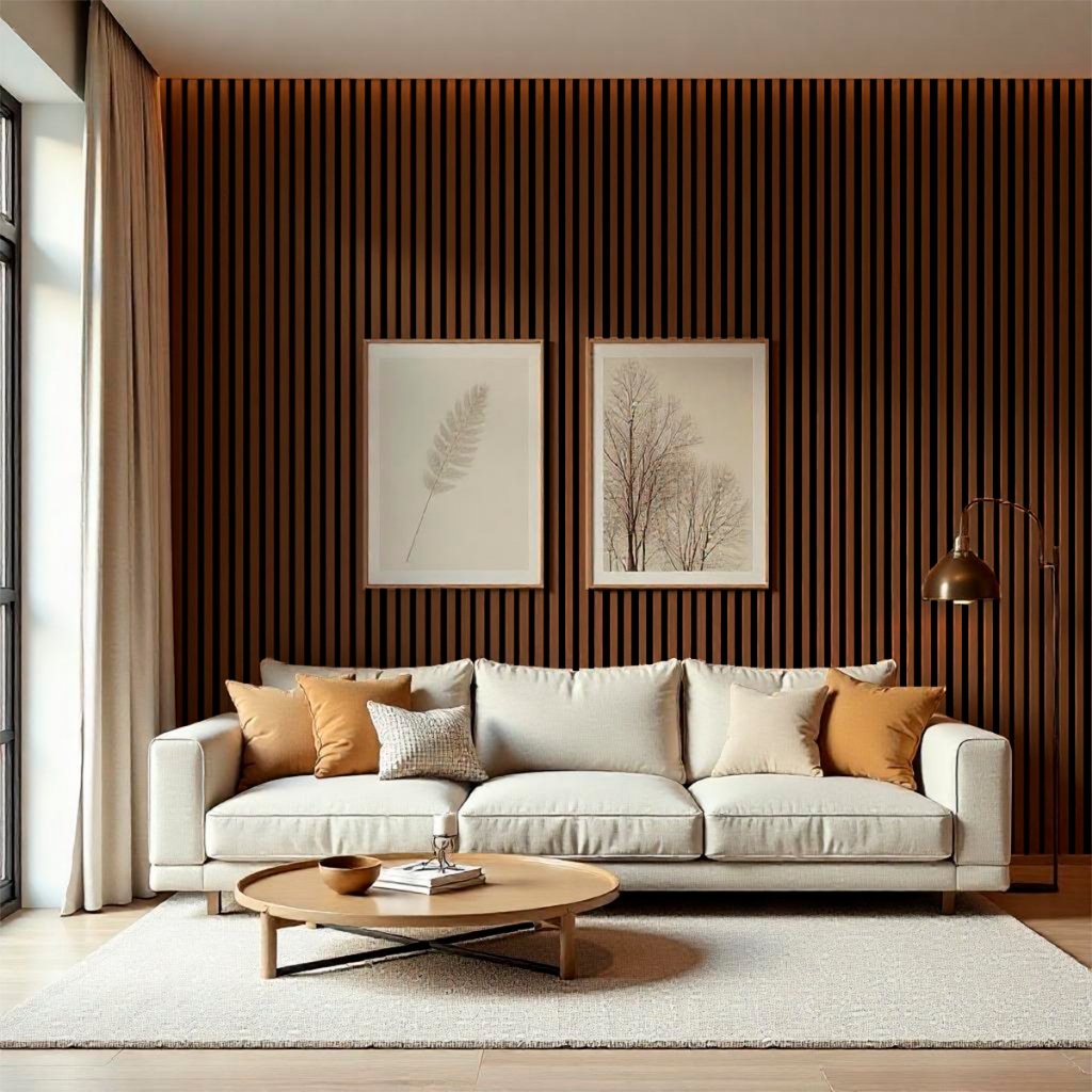 Painel Ripado Flexível EVA 5m x 10cm – Design Sofisticado, Alta Durabilidade e Versatilidade DIY