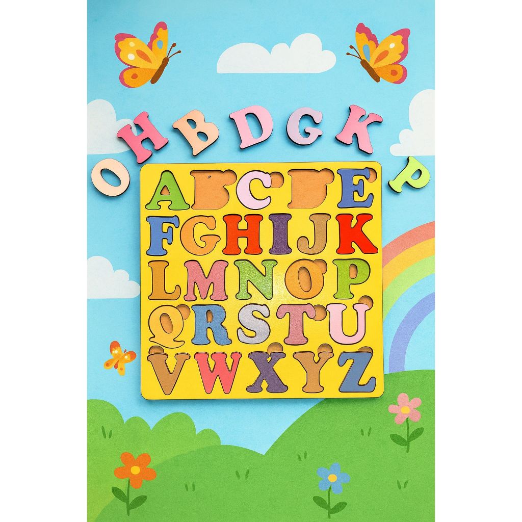 quebra cabeça em mdf alfabeto infantil em madeira educativo montessori brinquedo pedagógico letras jogo educativo mdf