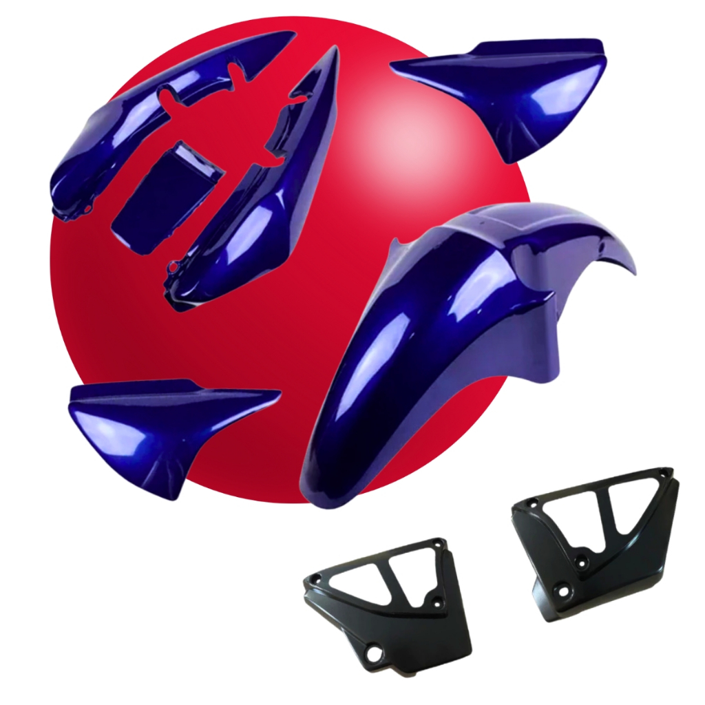 Kit Carenagem Completo Titan 150 Azul 2004 até 2008 Tampa Lateral + Rabeta + Paralama Dianteiro+ Complemento tampa Later