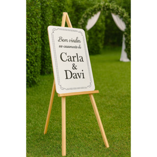Cavalete Para Placa De Recepção Casamento Evento Festas E Aniversários em Oferta na Shopee