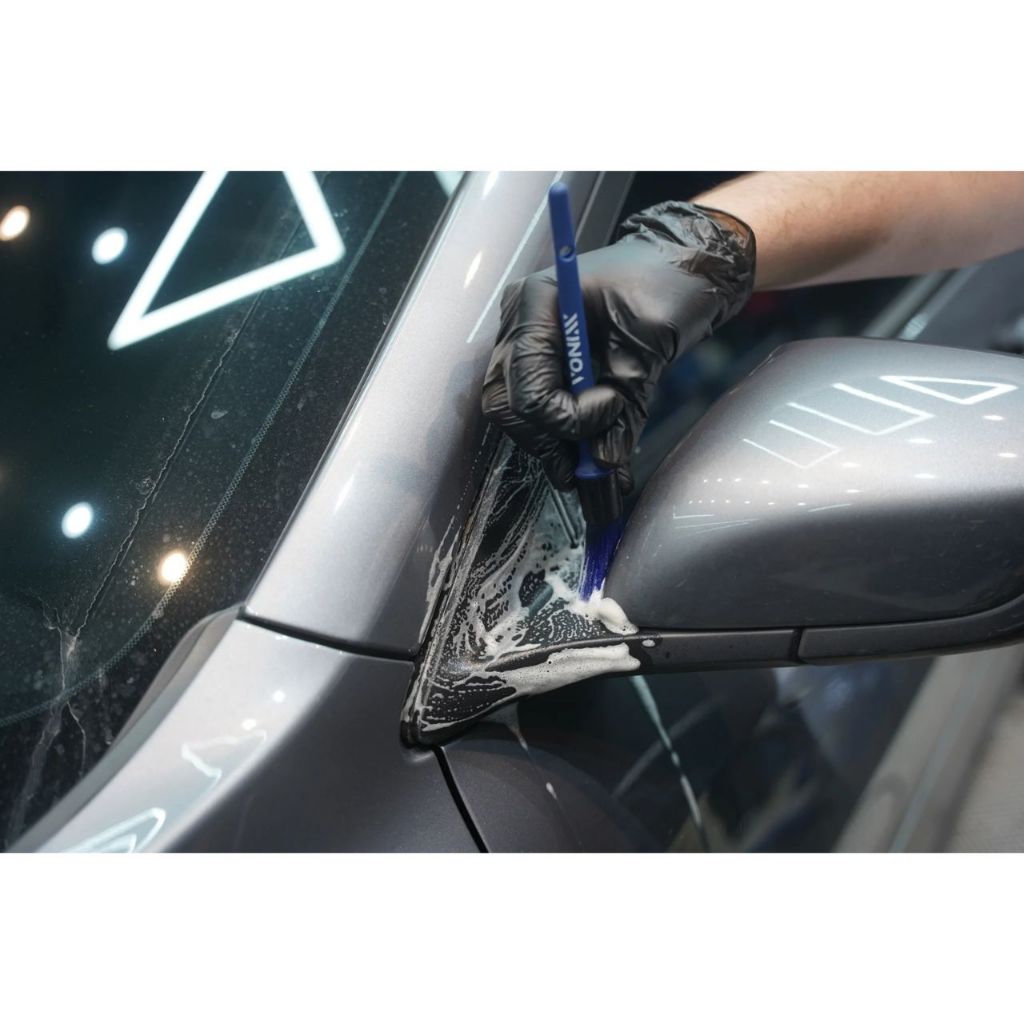 Detalhes do Kit 5 Pincéis de Detalhamento Externo Vonixx Cerdas PBT para Limpeza de Rodas e Motor