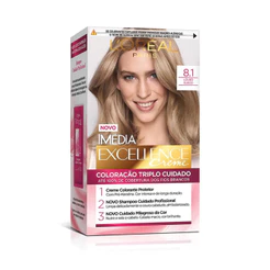 Tinta De Cabelo Imédia Excellence 8.1 Louro Sueco