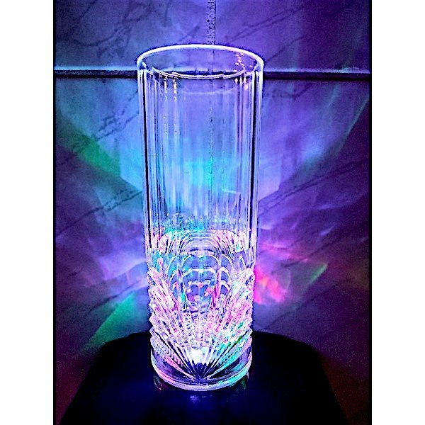 Copo longo com sensor led 250 ml balada festa aniversario evento Luz drink