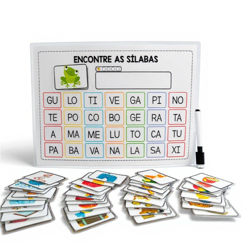 Encontre as Sílabas - Jogo de Alfabetização Infantil Dissílabas, Trissílabas e Polissílabas em Oferta na Shopee