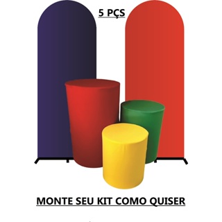 Kit Trio Capas de Cilindros + 2 painéis romanos - ESCOLHA AS CORES COMO QUISER !! em Oferta na Shopee