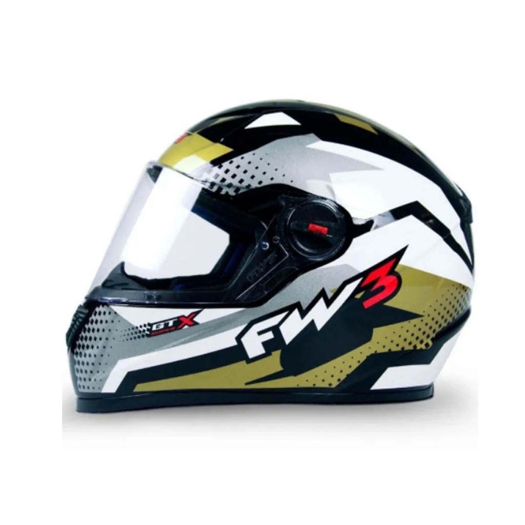 CAPACETE FECHADO FW3 GTN SUPER CINZA DOURADO E BRANCO MOTOBOY CUSTO BENEFICIO ENVIO IMEDIATO BARATO em Oferta na Shopee