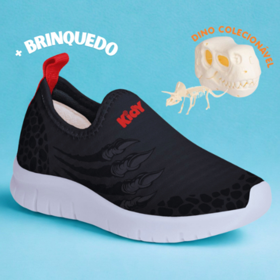 Tênis Infantil Menino Kidy Original Dino Calce Fácil Escolar Anatômico Esportivo Leve Confortável em Oferta na Shopee