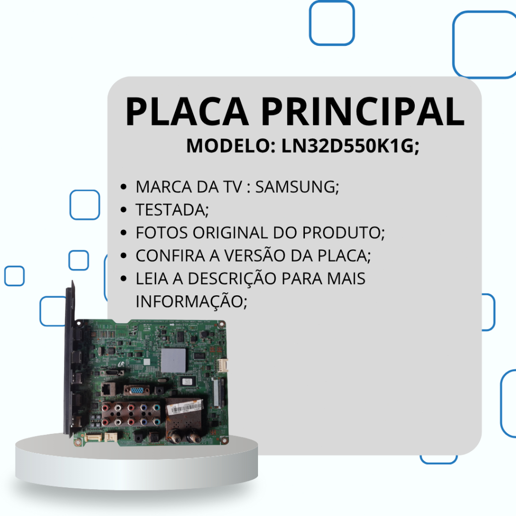 PLACA PRINCIPAL LN32B550K1V TV SAMSUNG