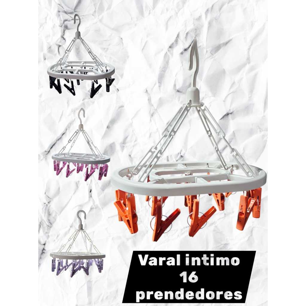 VARAL INTIMO COM 16 PRENDEDORES. em Oferta na Shopee