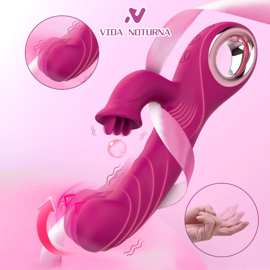 Vibrador Estimulador Cerdas para Clitóris & ponto G Movimento de Dedilhar - VN1007 em Oferta na Shopee