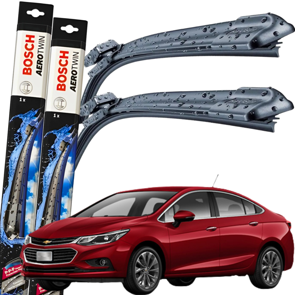 Par Palheta Limpador Parabrisa Dianteiro Cruze 2019 Aerotwin Bosch em Oferta na Shopee