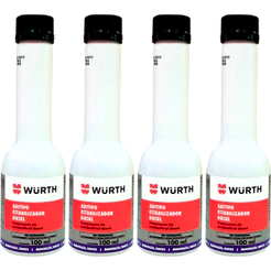 4 Aditivo Estabilizador Tratamento Oleo Diesel Wurth 100ml