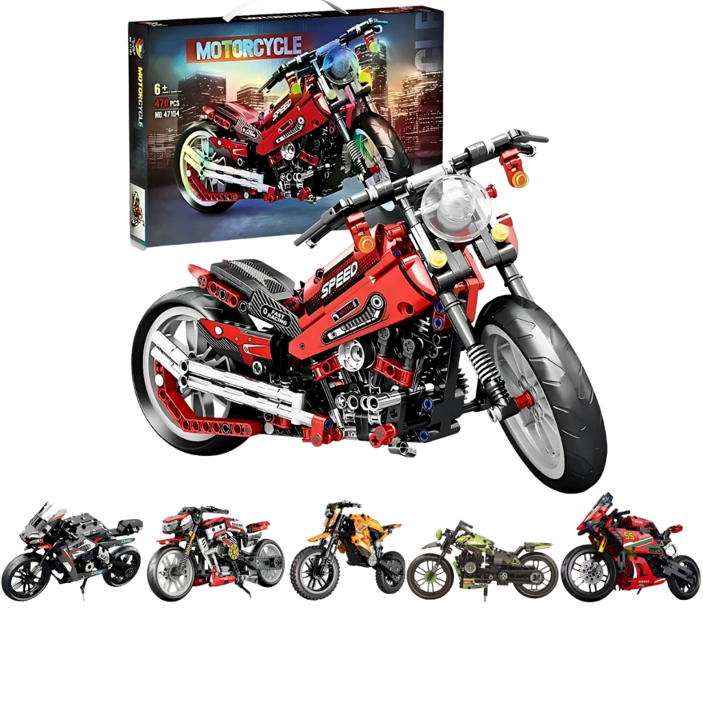 Moto Esportiva de Blocos De Montar Motorcycle - Castela em Oferta na Shopee