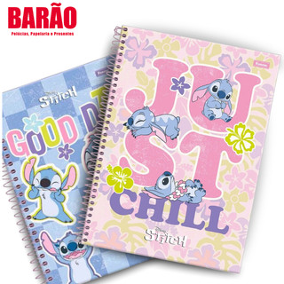 Caderno Capa dura Universitário/ brochura Stitch 1 ou 10 matérias 80/160 folhas, Foroni / Caderno flamengo 1/10 materias
