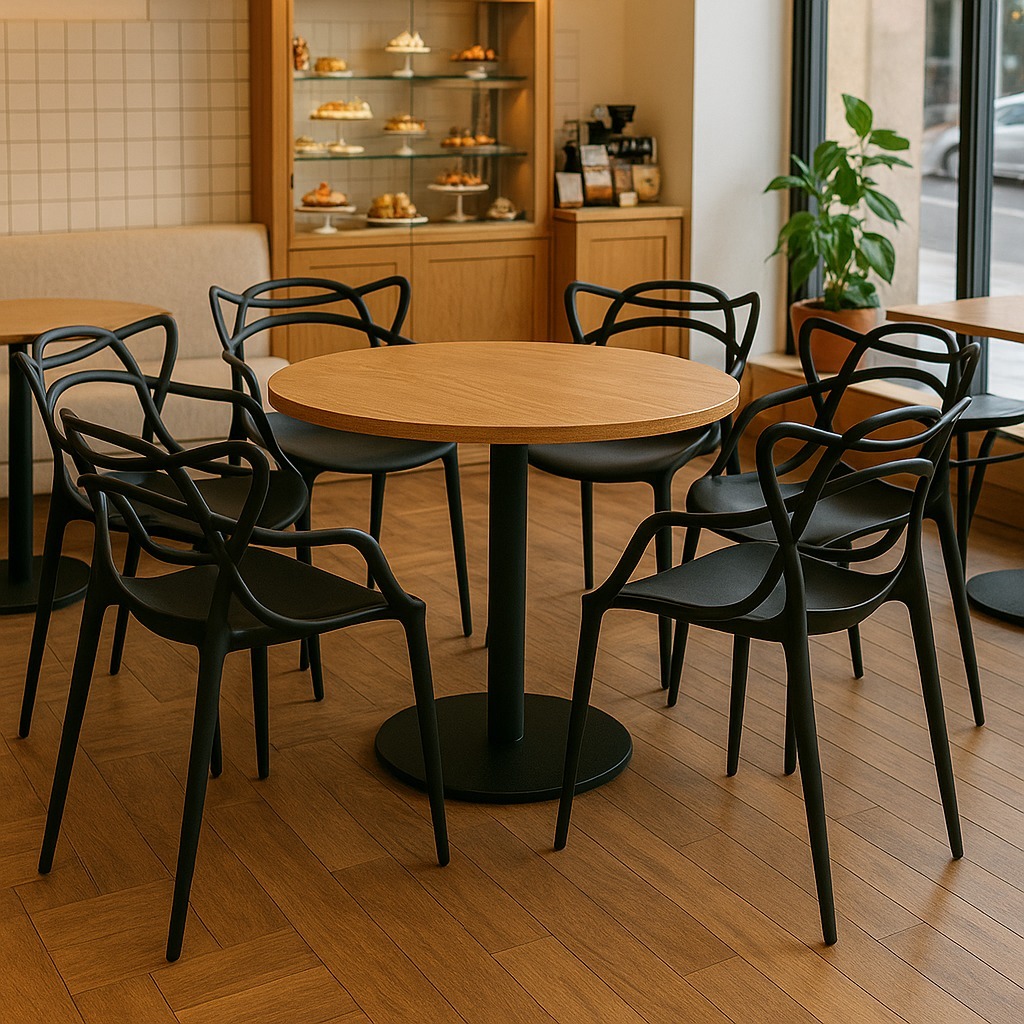 Detalhes do Conjunto 6 Cadeiras Allegra Cozinha Sala de Jantar Varanda Jardim Empilhável