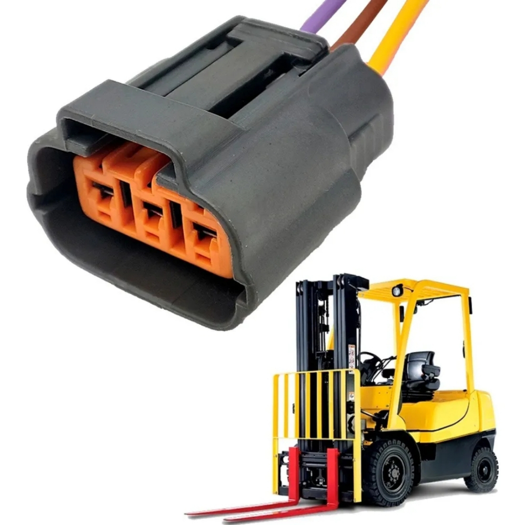 04 Conector P/ Bobina Ignição Empilhadeira Hyster Ft Mazda