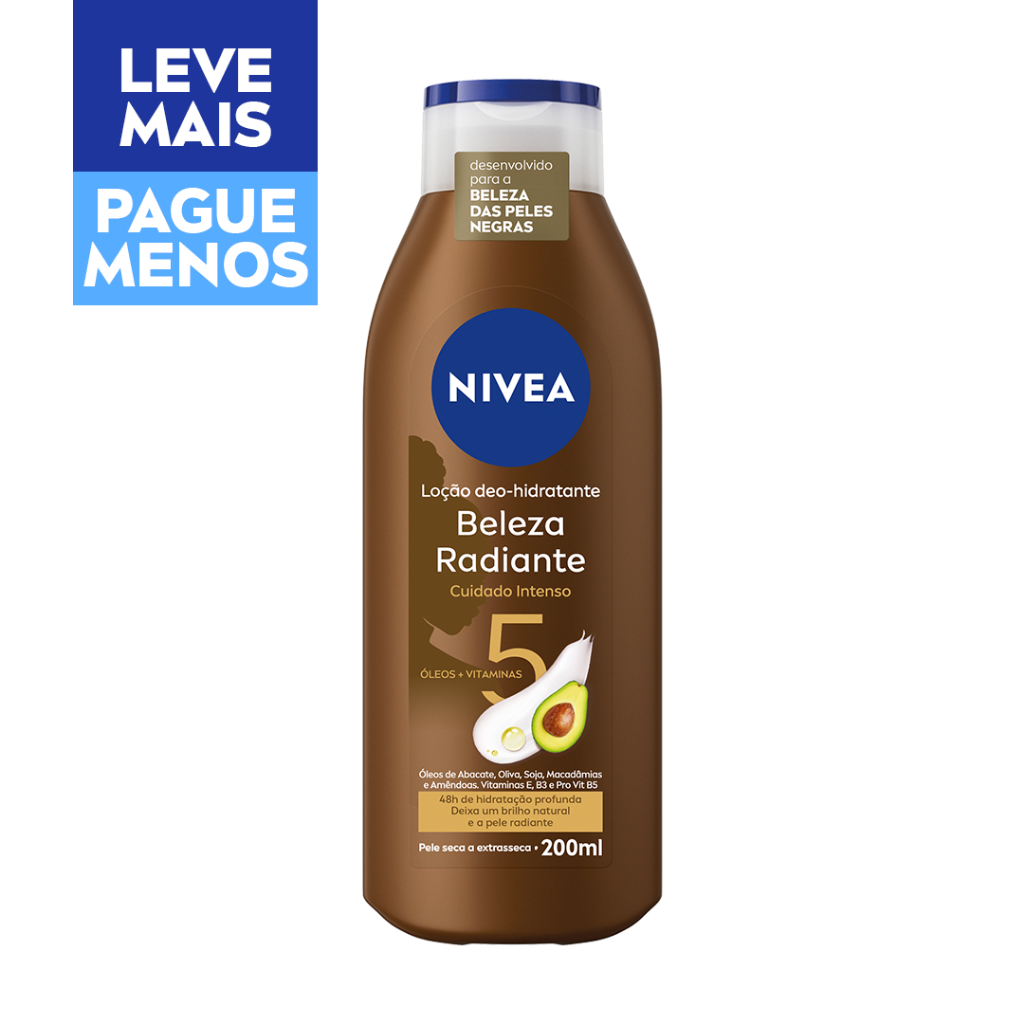 NIVEA Hidratante Desodorante Beleza Radiante Cuidado Intenso 200ml