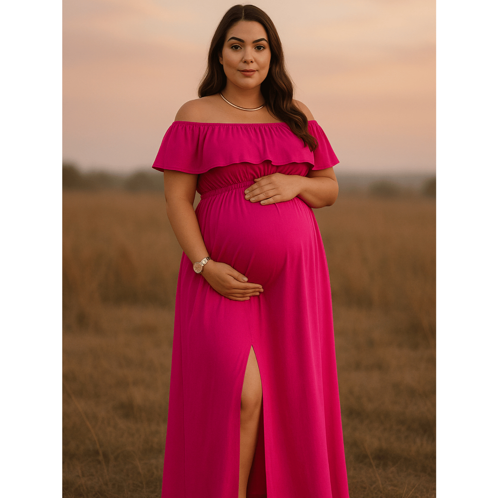 Vestidos Longo Moda Gestante Elástico Ajustável Soltinho Roupas Para Grávida Maternidade Amamentação em Oferta na Shopee