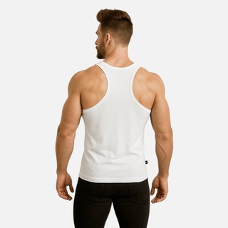 Camiseta Regata Masculina Básica Tank Nadador Viscose Com Elastano Costas Cavada Gringa Treino