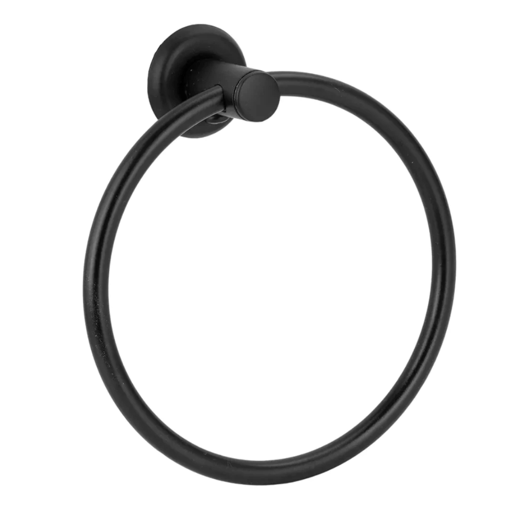 Porta Toalha de Rosto Argola Preto Fosco com dupla fixação para Banheiros e Lavatórios em Oferta na Shopee