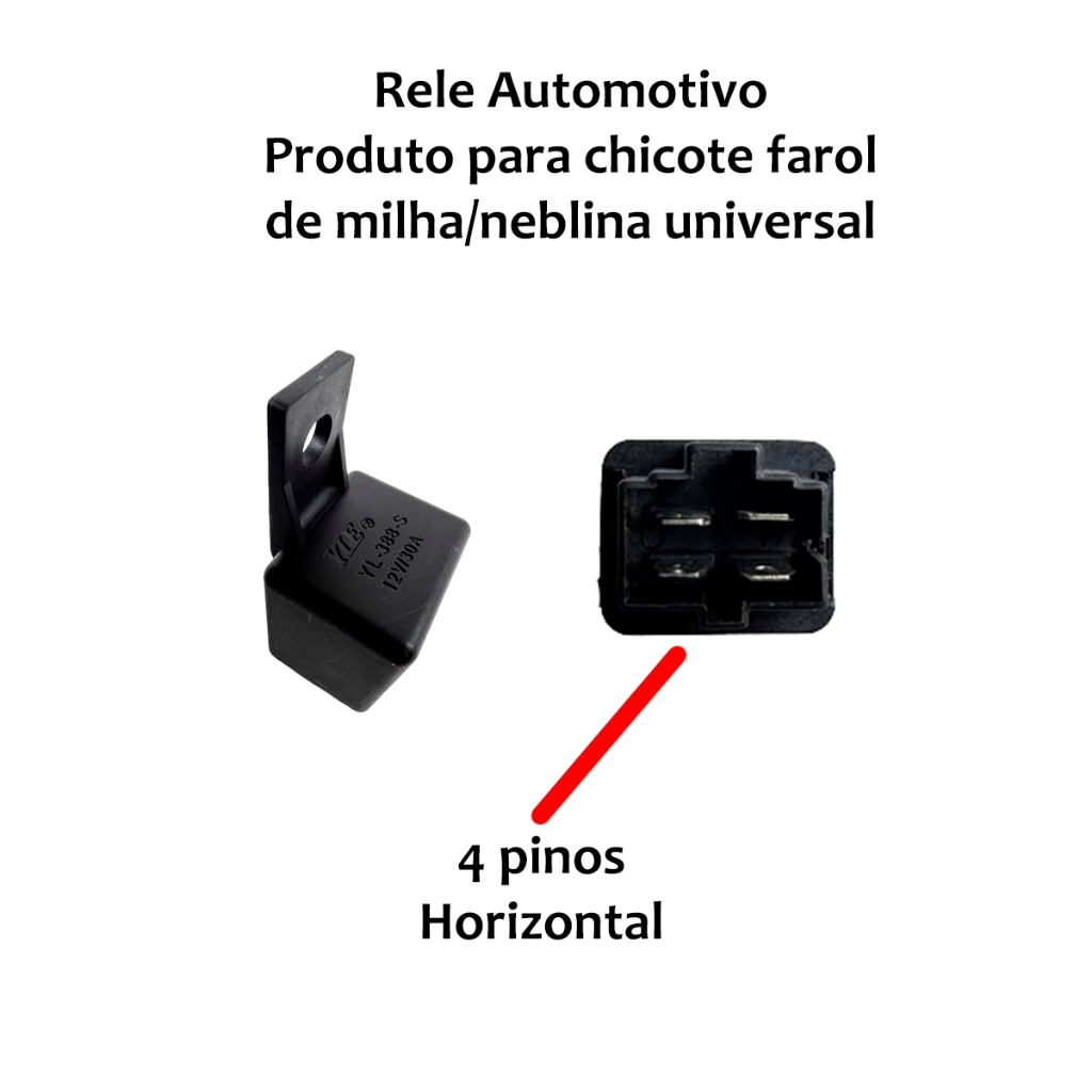 Rele 4 Pinos Horizontal 30a 12v Para Motos · foto 2