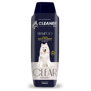 Shampoo para Cachorro Branqueador 500ml Shampoo Clareador para Cachorro Branco Shampoo Pet Pelo Branco UP Clean Cleaner