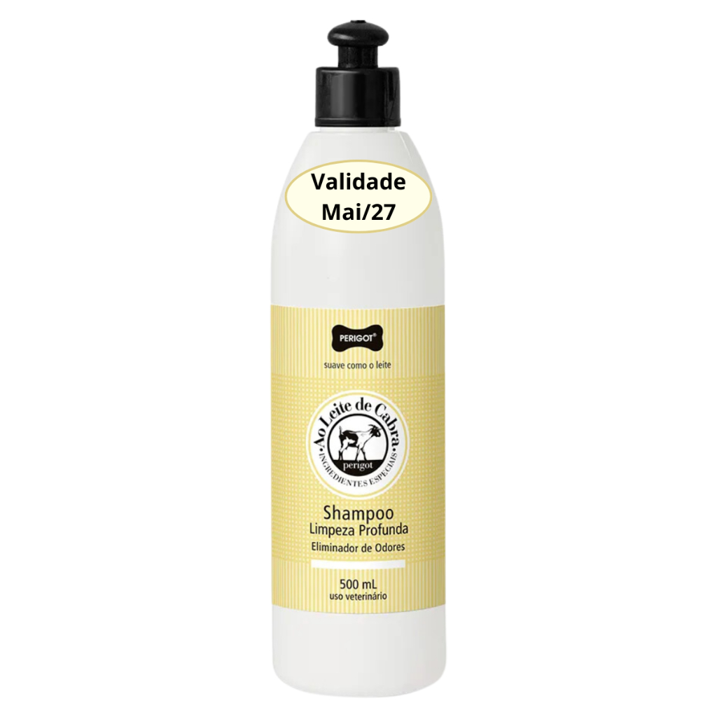 Shampoo Limpeza Profunda Leite De Cabra 500ml Perigot Pet Cães e Gatos