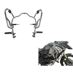 Protetor de Carenagem Prata Chapam com pedaleira descanso Bmw F 800gs Adventure 2012 a 2018