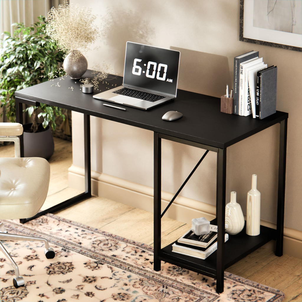 Escrivaninha Industrial Home Office com Estrutura de Aço - Mesa de Computador para Escritório e Estudo