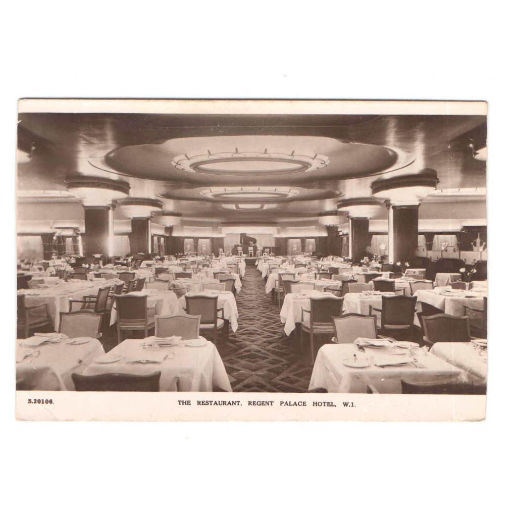 Cartão postal do Regent Palace Hotel - Londres (1930-1940)