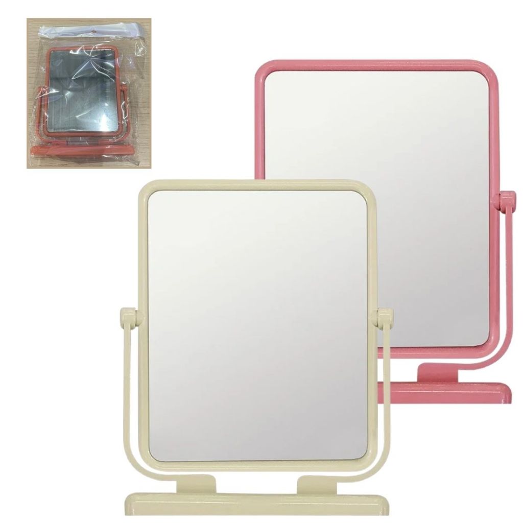 Espelho de Mesa Dupla Face 360º C/Base de Apoio Plástico 12x10cm em Oferta na Shopee