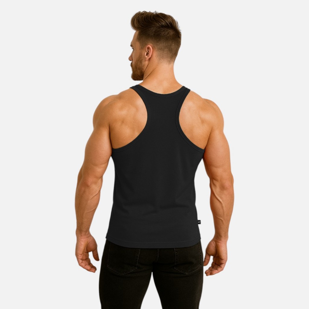 Camiseta Regata Masculina Tank Nadador Costas Cavada Camisa Gringa Viscose Elastano Academia Slim