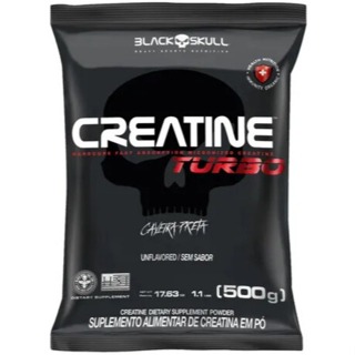 Creatina Turbo 500g Suplemento Alimentar Em Pó Black Skull em Oferta na Shopee