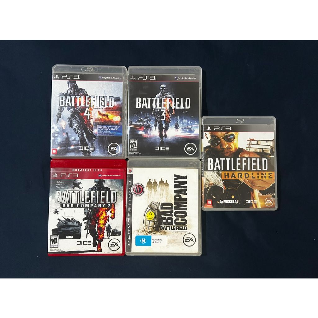 Combo Battlefield Completo (Hardline + Bad Company 1 + 2 + 3 + 4) - PS3