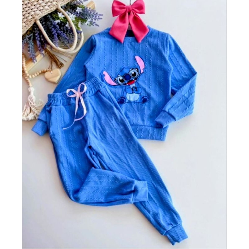 Conjunto Infantil Stitch Roupa Inverno Frio