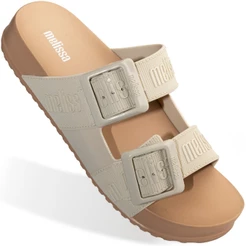 Sandália Melissa Cozy Slide M-Lover Original 35849 Marrom Bege