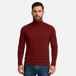 Camisa Blusa Gola Alta Rolê Manga Longa Segunda Pele