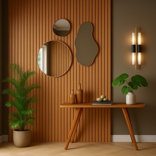 Kit com 100 Painel Ripado em MDF Decorativo Autocolante - Envio Rápido em Oferta na Shopee