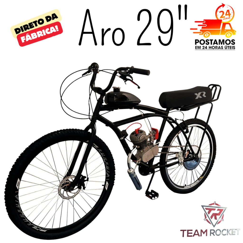 Bicicleta Motorizada 80cc Aro 29 Modelo Caicara Kit Banco Xr Carenada Completa (semi Montada)